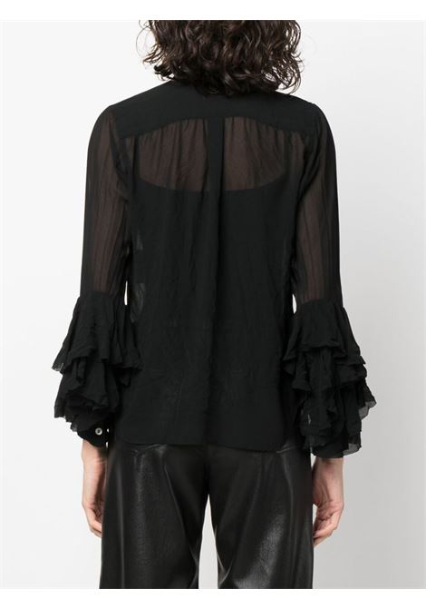 Black long-sleeved top - women COMME DES GARCONS COMME DES GARCONS | RKB0031